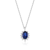 Oval Safir kolye - ROY Diamond