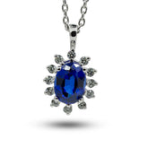 Oval Safir kolye - ROY Diamond