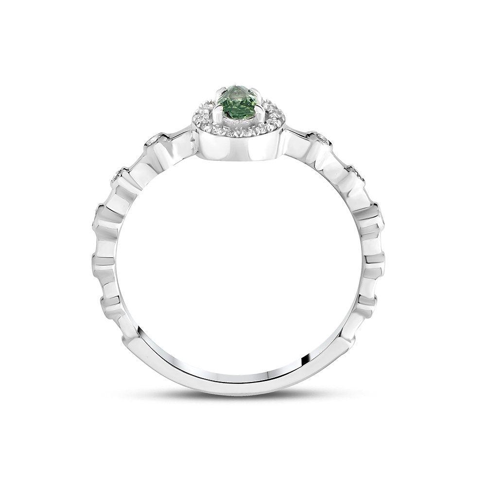Yeşil Damla Yüzük - ROY Diamond
